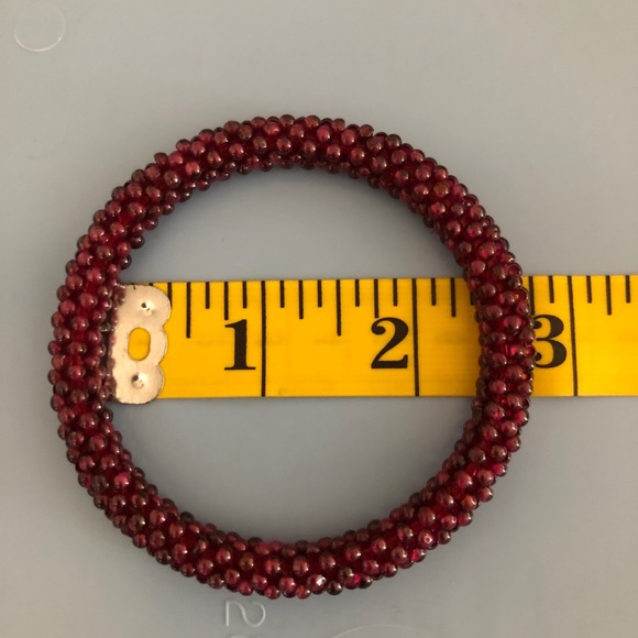 Vintage Art Deco Bohemian Garnet Bracelet - Picture 2 of 3